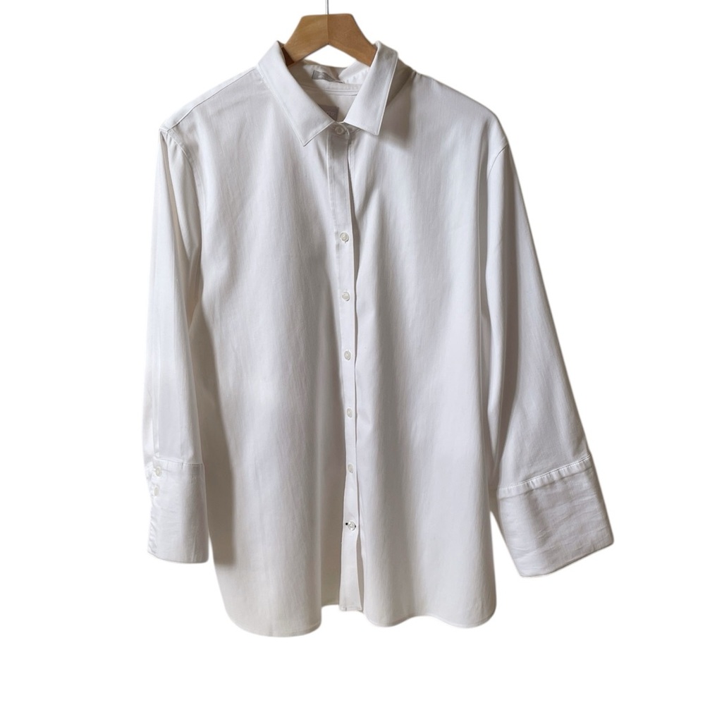 Chico’s No Iron white button down shirt size 3 14 16 L XL